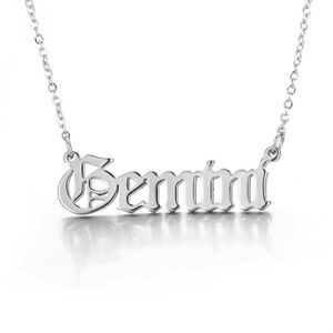 NWT Gemini Zodiac Stainless Steel Necklace – Silver